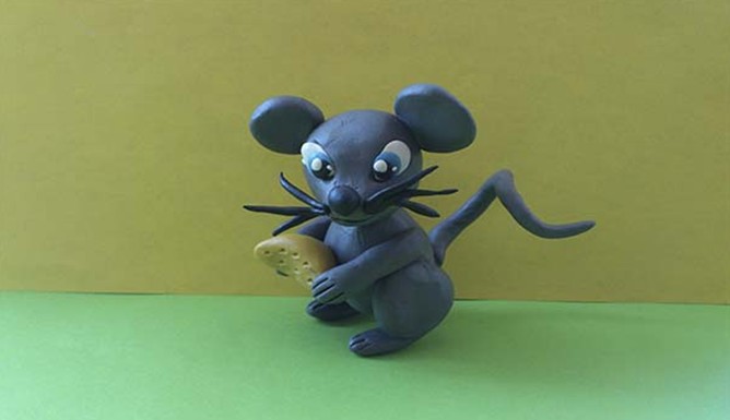мышь из пластилина